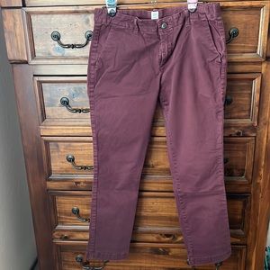 GAP maroon girlfriend chino